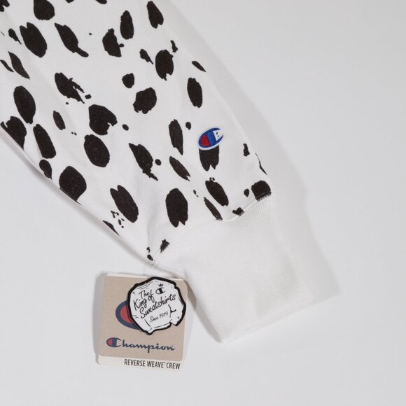 Champion Reverse Weave Cropped Hoodie Dalmatian Dot Print Small NWT - Picture 5 of 5